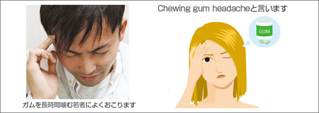 ガムの噛み過ぎによる側頭筋痛
