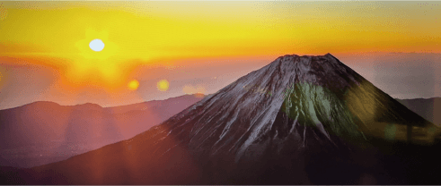 富士山と初日の出