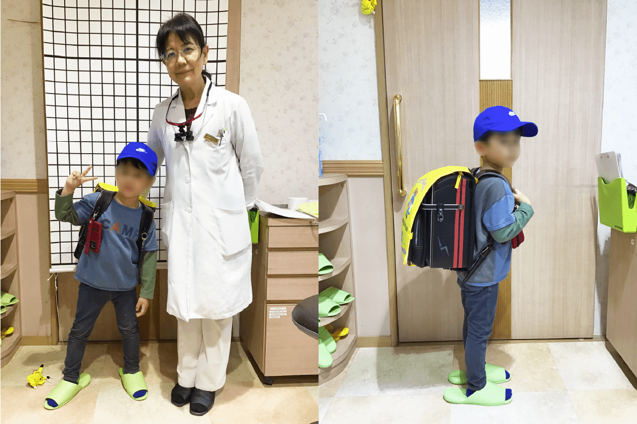 ランドセルを見せてくれた男の子